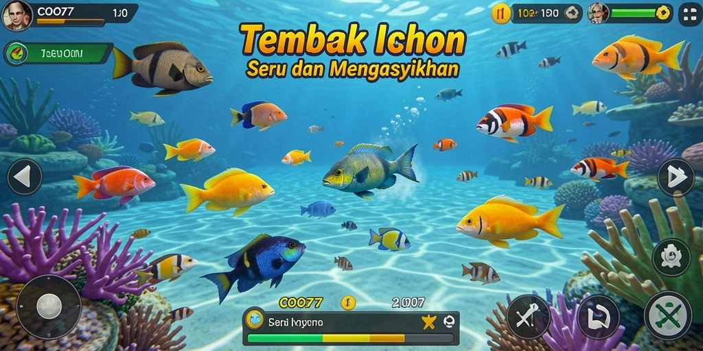 Tangkapan layar permainan COO77 dengan aksi tembak ikan yang mendebarkan.