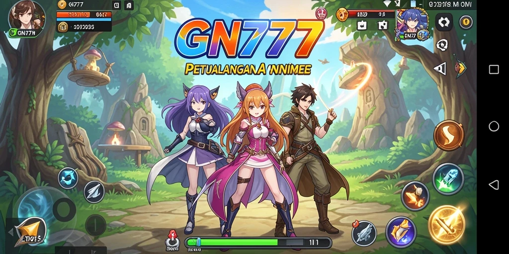 Tampilan gameplay yang memukau dari GN777 dengan karakter Anime.