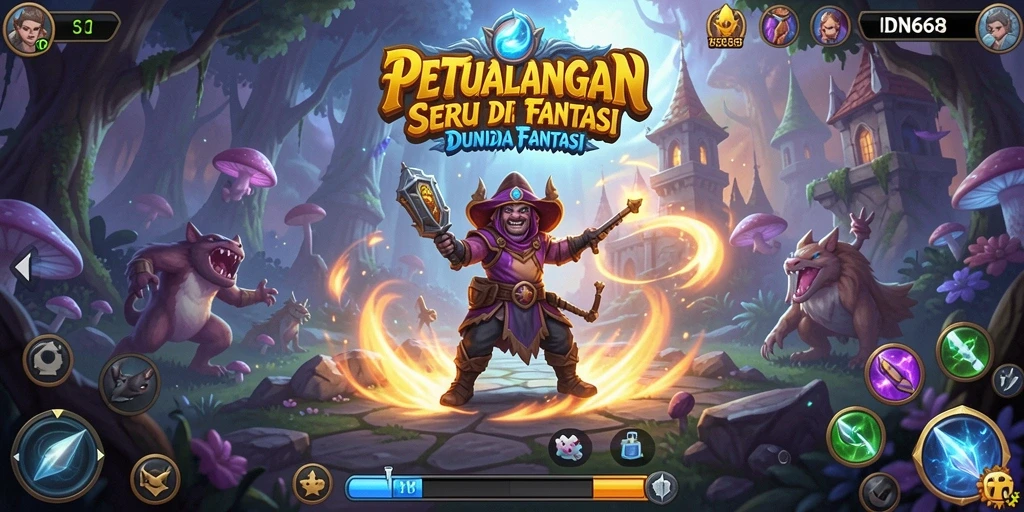 Tampilan gameplay menakjubkan dalam IDN668 yang memikat.