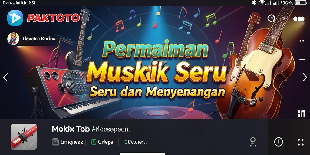Screenshot gameplay PAKTOTO menampilkan keseruan bermain musik.
