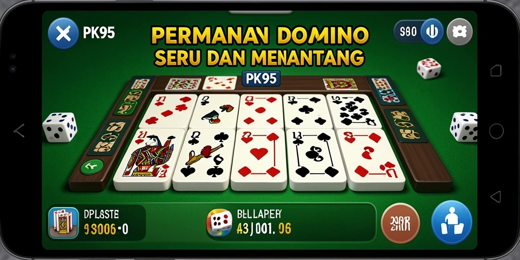 Tampilan gameplay PK95 yang menarik saat bermain domino.