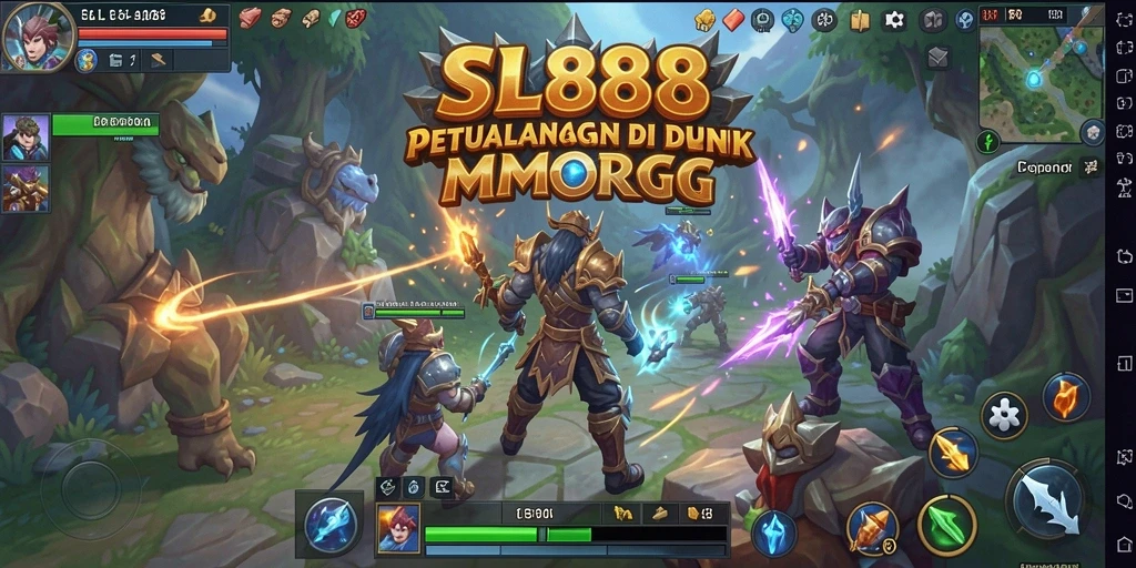 Screenshot gameplay SL888 menampilkan petualangan epik dalam MMORPG.