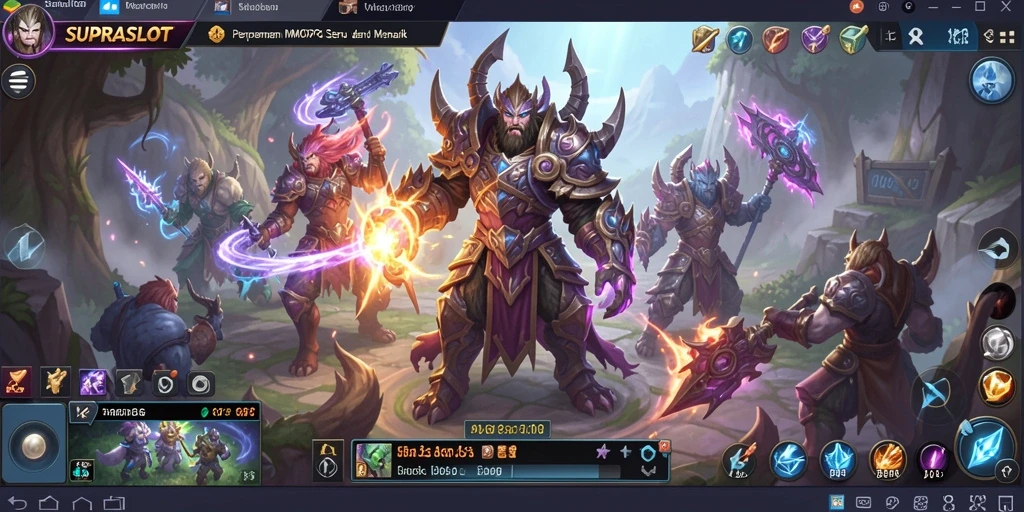 Tampilan gameplay <strong>SUPRASLOT</strong> yang epik dan penuh aksi.